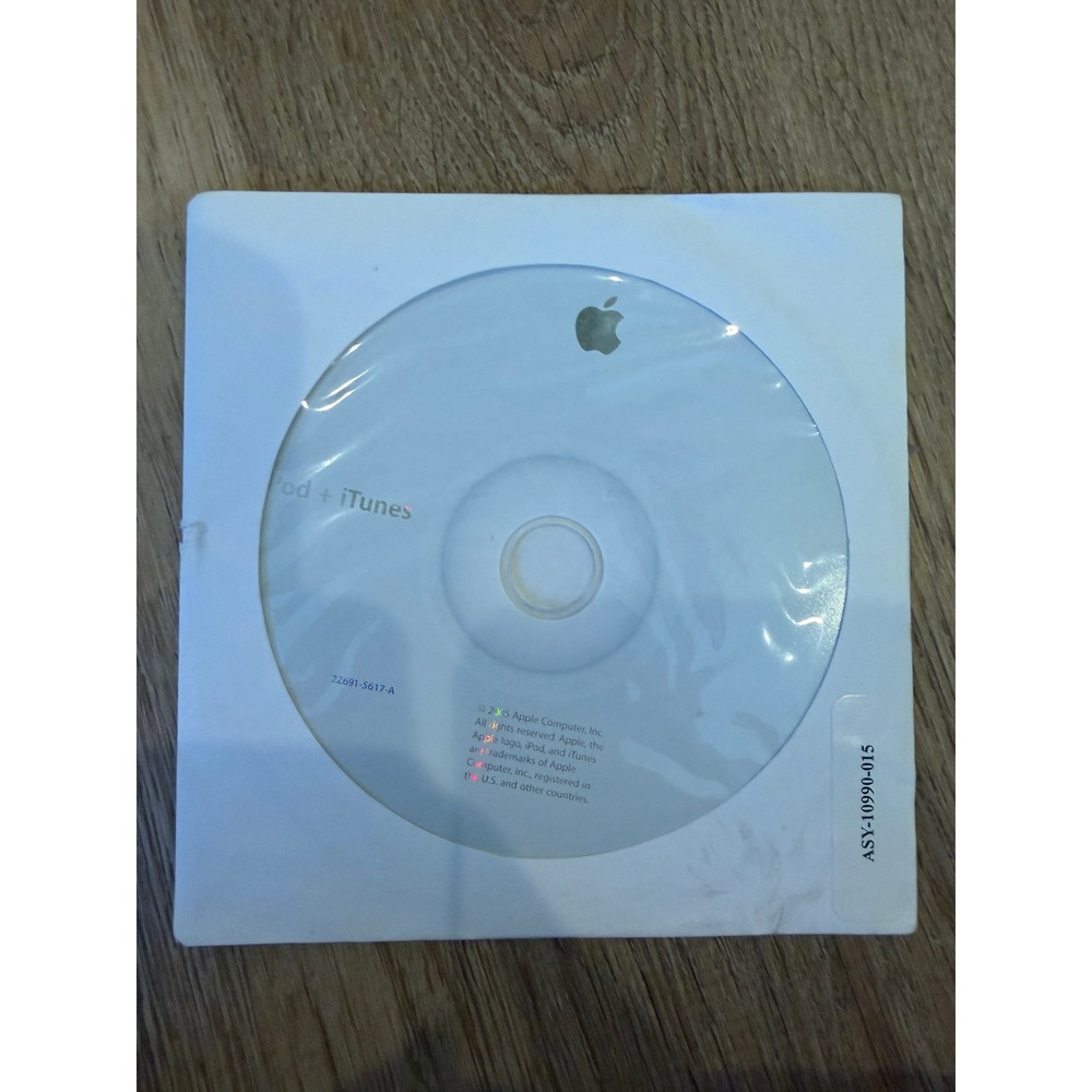 Vintage 2005 Apple iPod iTunes Software Installation CD Disc ASY-10990-015